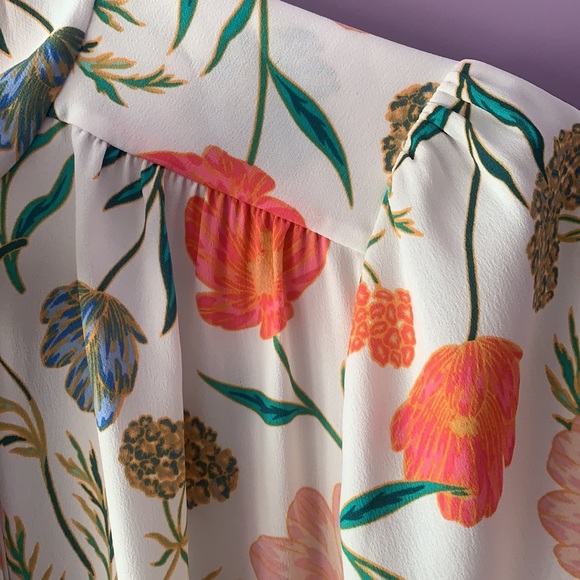 Kate Spade Blossom Tie Neck Blouse - Picture 7 of 14